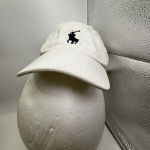 Polo Ralph‎ Lauren Big Pony Hat Cap Youth Boys 4-7 White 3 Preppy Adjustable